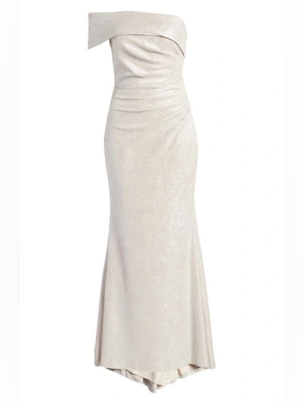 Eliza J
Metallic Knit One Shoulder Gown